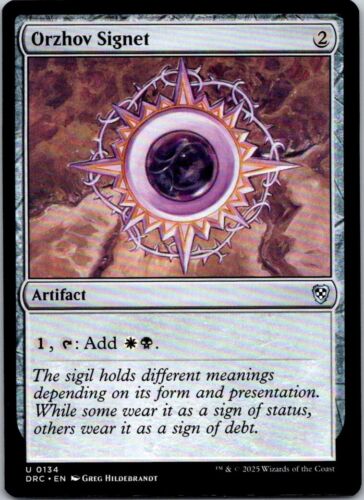 Magic the Gathering Orzhov Signet Aetherdrift Commander MTG Free Shipping!
