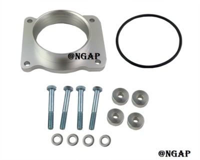 Silver Throttle Body Spacer For 05-10 Ford F350 Super Duty 06-10 F250 5.4L V8