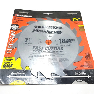 BLACK+DECKER 77-717 Piranha 7-1/4-Inch 18 Tooth ATB Thin Kerf Crosscutting OB