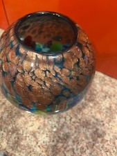 MURANO GLASS Millefiori ROUND GLOBE-VASE, LABEL