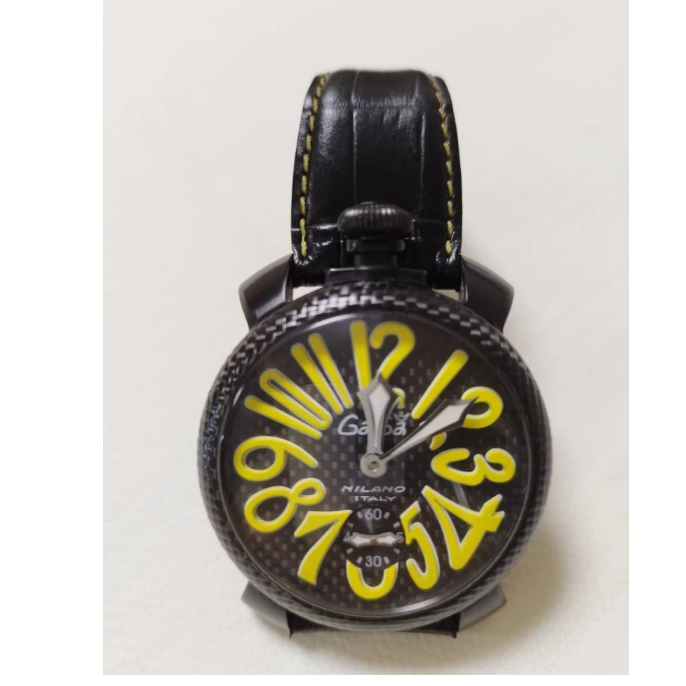 Watch GaGa Milano Italy Manuale 48mm Limited Edition Manual Winding Carbon & Box