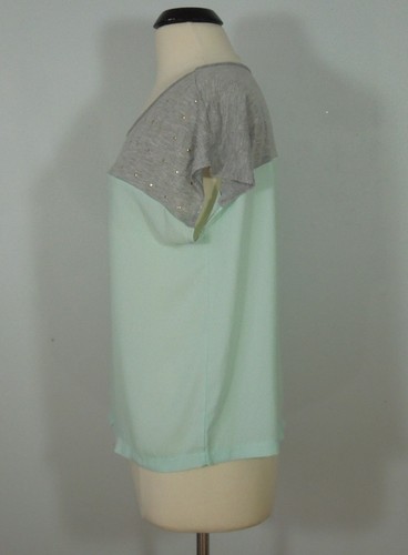 FOREVER 21 Dolman Top M MEDIUM Ladies Casual Gray Mint - Picture 4 of 6