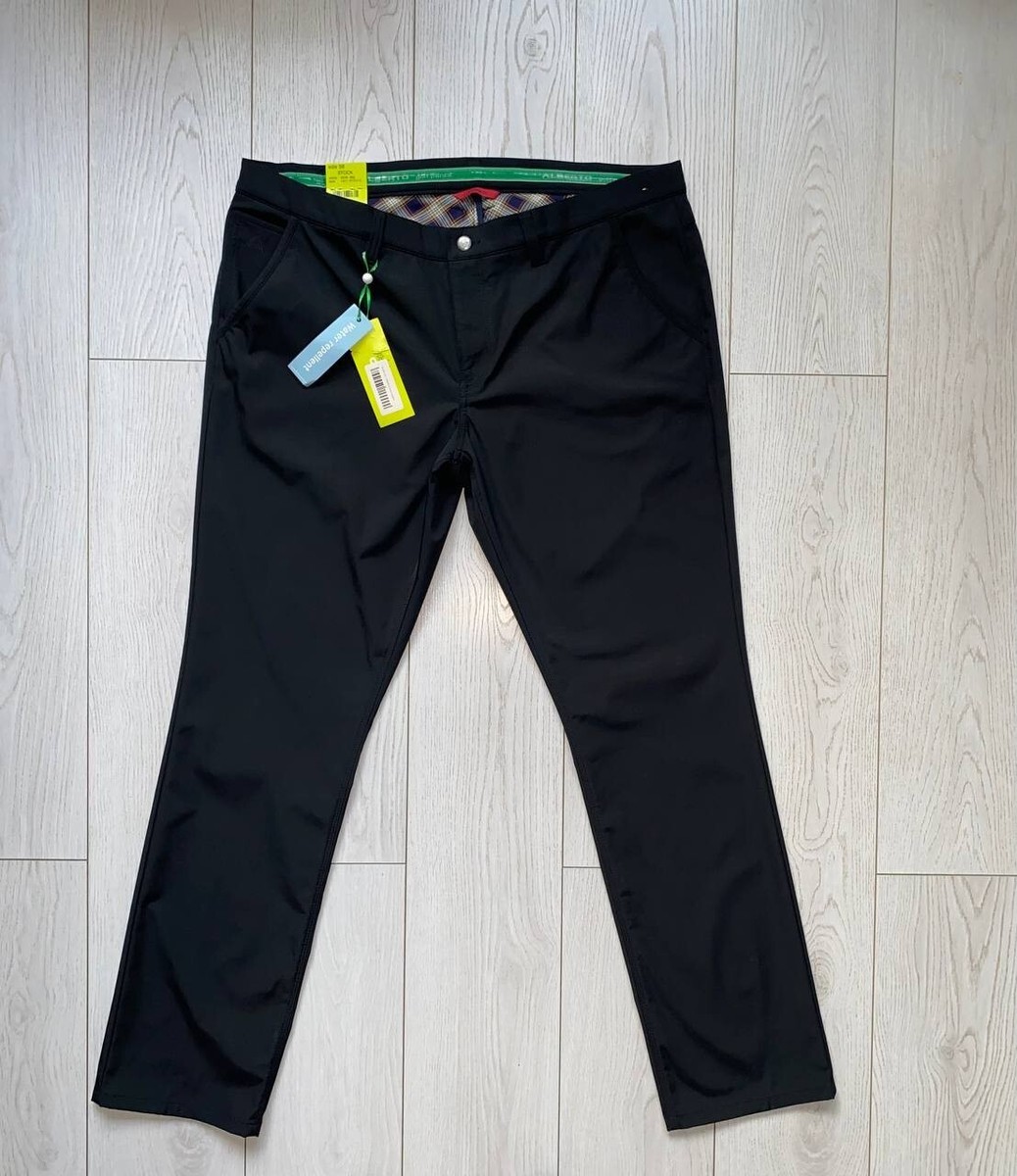 NWT Alberto Pitch-D Schwarz Men's Chino Golf Pants Modern Fit