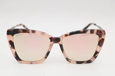 Diff Eyewear Becky Ii Pink Tort Cat Eye Hm-Tf30P Polarized Sunglasses 56-17-145