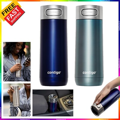 Tumbler Contigo Thermos Cup Coffee Travel Mug Stainless Steel