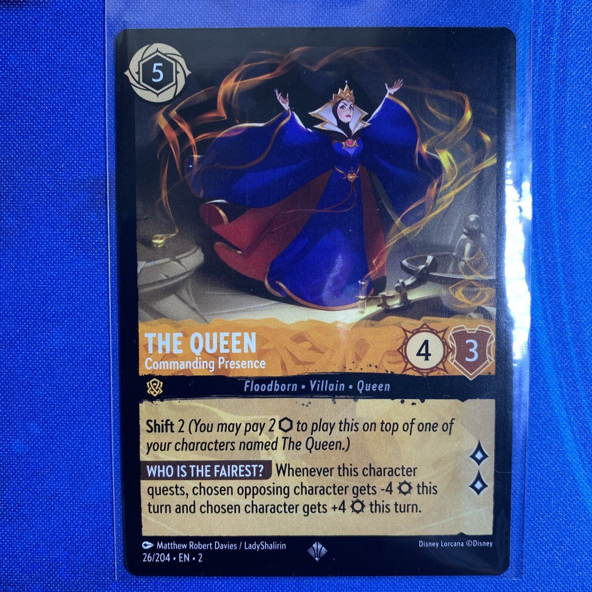 Disney Lorcana Rise of the Floodborn The Queen Commanding Presence Non Foil  | eBay