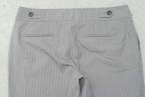Mossimo Gray Striped Capri Dress Pants 8 32" x 21" Womans Flat Front Womens P146 - Picture 4 of 6