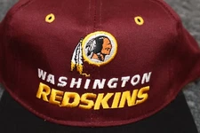 Vintage Washington Redskins Hat Cap New Era Snap Back Logo Pro Model KMG NFL Red