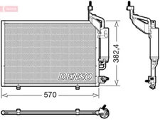 DENSO DCN10050 Condenser, Air Conditioning for Ford