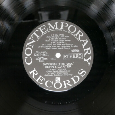 BENNY CARTER SWINGIN' THE TWENTIES CONTEMPORARY K20P6601 JAPAN OBI