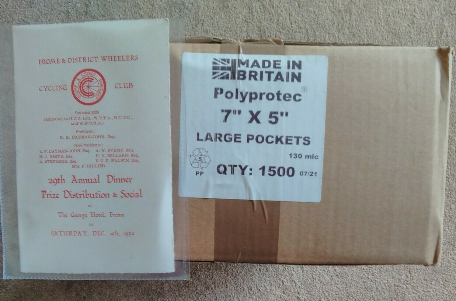 1000 Polyprotec 7" x 5" Sleeves Postcard Photographs Documents Postal