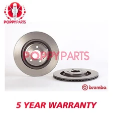 Fits Audi Q5 A5 A4 2.0 TDi 3.0 3.1 4.2 Brake Discs Rear Poppy 8K0615601C