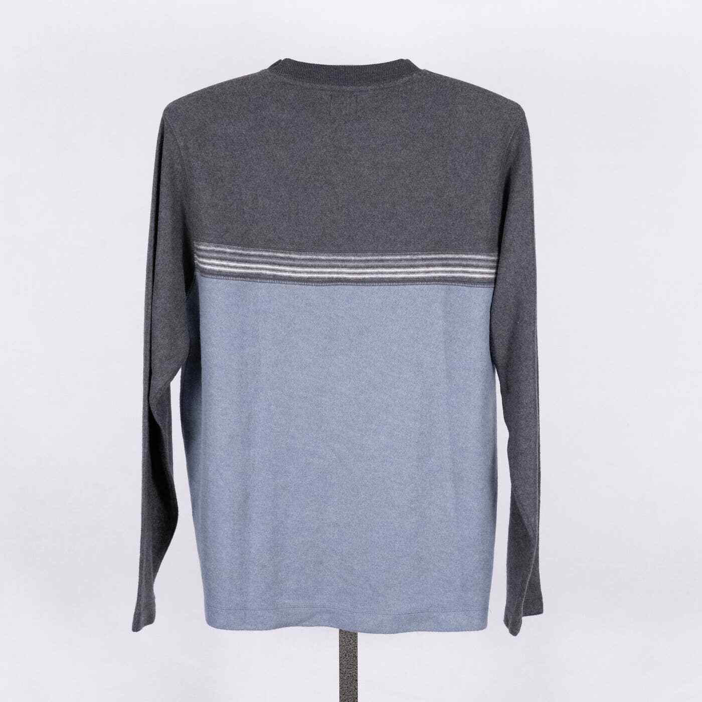 NEW Men's Xtreme Gear Pullover Sweater Striped Blue & Gray Size LARGE