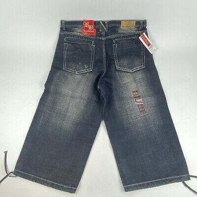 NWT Roadblock JORTS Men's Distressed Baggy Jeans Denim Sz 38 NWT Roadblock JORTS Men's Distressed Baggy Jeans Denim Sz 38
