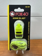 Fox 40 Sonik Blast CMG Whistle NEO/BL Easy Anti-Overblow Cushioned Mouth Grip