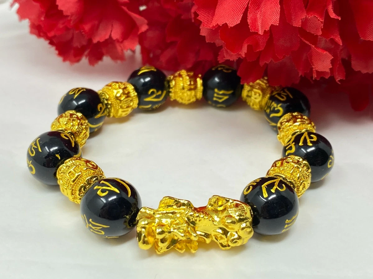 Ebay feng shui 2024 black obsidian bracelet