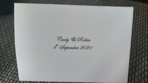 BILLETERA DE REGALO PERSONALIZADA HECHA A MANO DÍA DE BODA - Imagen 2 de 2