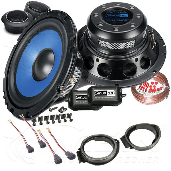 Sinustec Auto Lautsprecher FüR Opel Meriva B Ab 2010 Front Heck Kompo 300W #A45R-image
