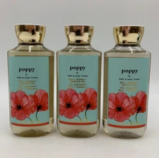 Bath Body Works Poppy Shower Gel Wash Set of 3 #1113B
