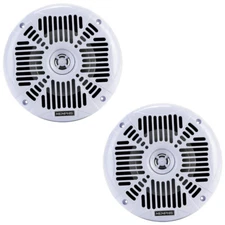 Memphis Audio MXA602SLW 6-1/2" Marine Coaxial Speakers w/ Blue LED - White NEW