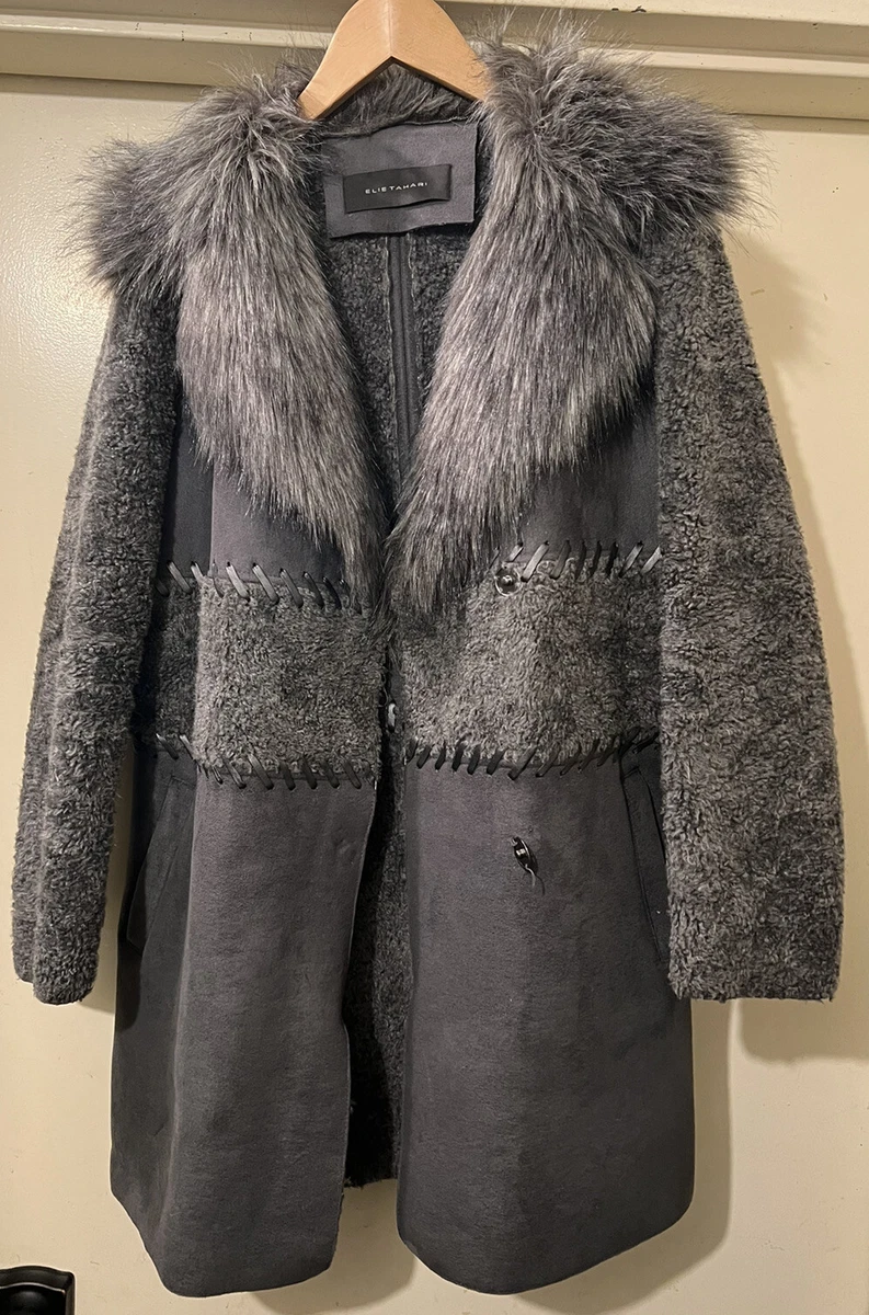 ELIE TAHARI GORGEOUS FAUX FUR COAT eBay