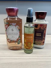 Bath & Body Works Lot ft. Champagne Apple & Honey, Sensual Amber, Autumn Drive