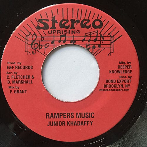 Junior Khadaffy* - Rampers Music (7", RE) (Very Good Plus (VG+)) - 2837075143
