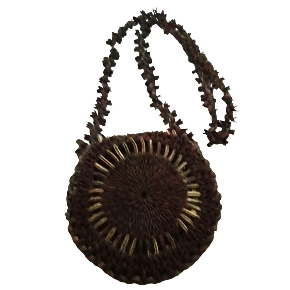 Bolso Hippie Vintage Semillas de Manzana Semilla Artesanal Boho Festival Años 60 a 70 Foto 2 de 4