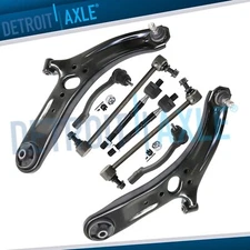 Front Lower Control Arms Ball Joints Tie Rods Sway Bars for 2012 - 2017 Kia Rio