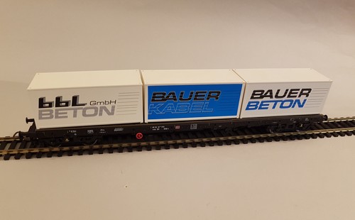 Piko 95873-13 Containertragwagen Bauer Kabel Saalfeld H0 1:87 in OVP | Zustand: Neu