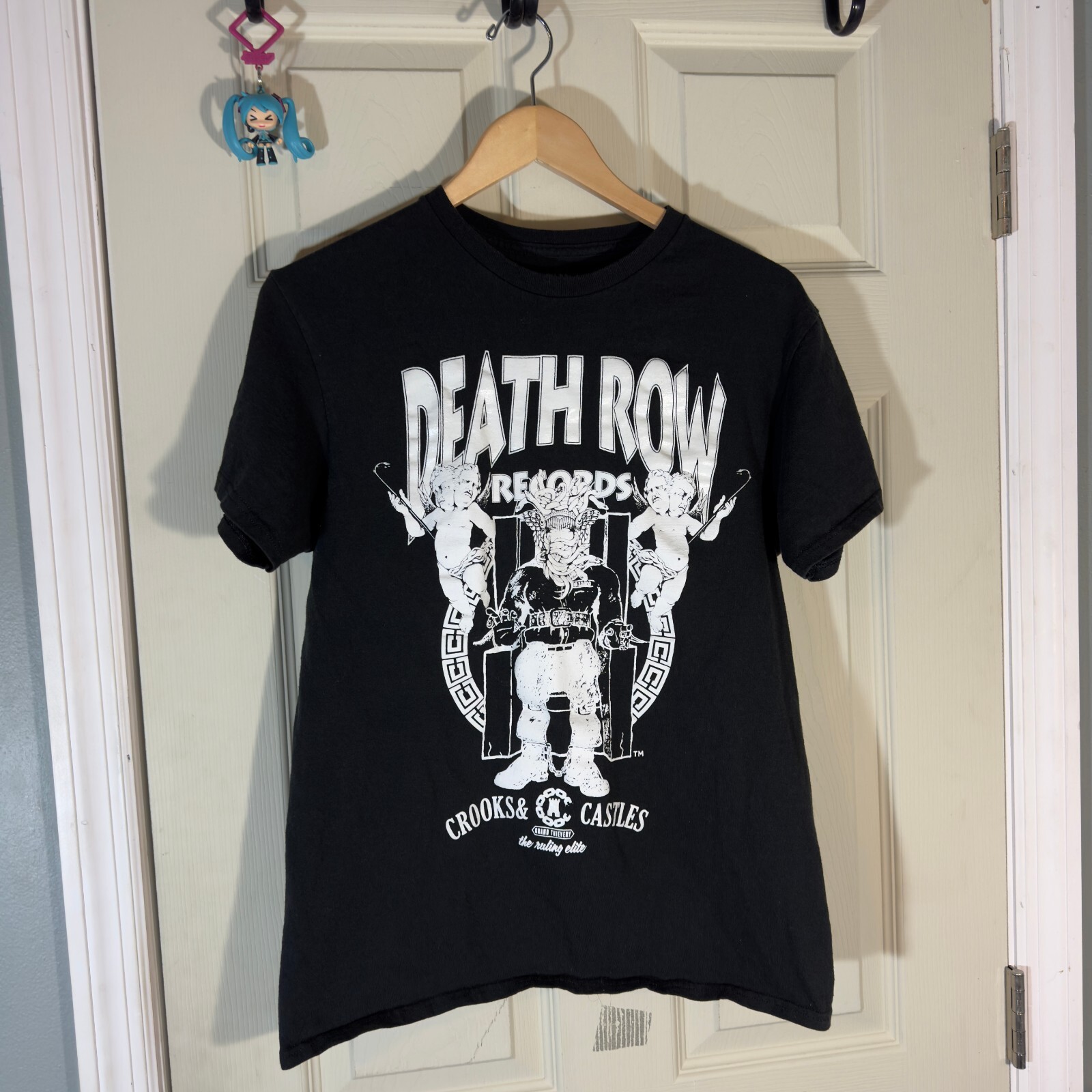 FILA Death Row Records Crooks And Castles taglia M camicia nera rap hip hop