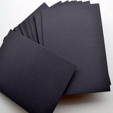 50x Black Paper Craft Cards Cardstock 10x6.5CM Wedding Name Place Card Tag Favor