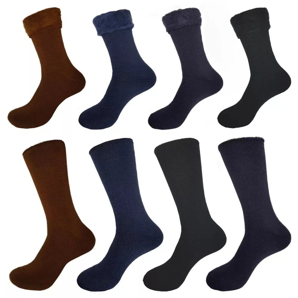 3/6 X Thermal Brushed Mens Bed Socks Soft & Comfortable Mens Socks Size 6-11