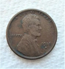 1916 S Lincoln Cent VF Detail Condition, Darkened spots