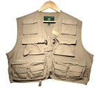 Vintage Orvis Tan Fishing Cargo Vest Size XL 23x21