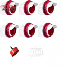 Chicken Feeders No Waste, DIY Automatic Poultry Feeder 6 Ports 1 Hole Saw with C