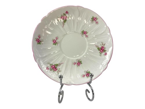 Vintage Shelley England Bridal Rose Saucer – Fine Bone China – Fluted Dainty - Picture 2 of 5