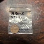 1935 S Lincoln Wheat Penny VF