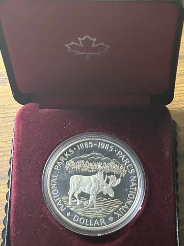 Royal Canadian Mint National Parks 1985 Commemorative Silver Dollar Coin