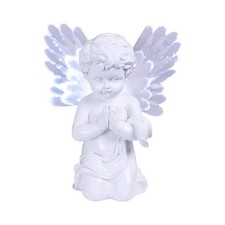GardenKraft 12680 Solar Powered LED Angel 1 Count (Pack of 1), White 