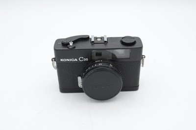 Konica C35 35mm Film Camera, Black, with 38mm F/2.8 Hexanon Lens