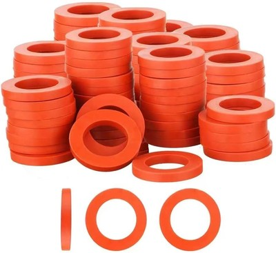 #ad 100 PCS Garden Hose Washer Heavy Duty Rubber Gasket Fit for Standard 3 4 Red $13.35