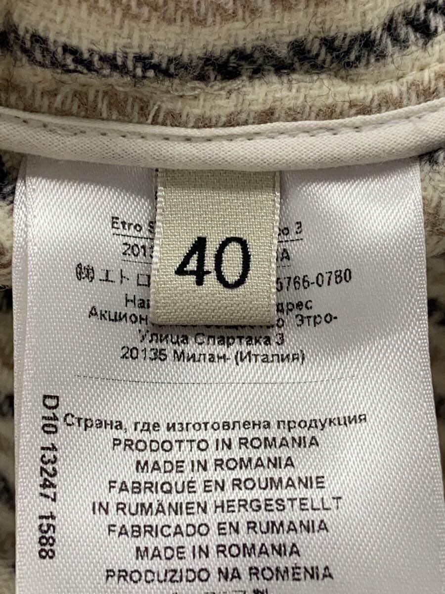 ALTRA ETRO Altro Cappotto 40 Lana Colore Panna Righe