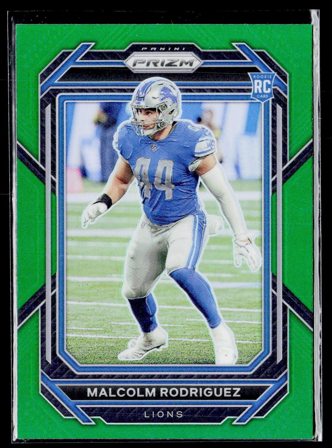 2022 Panini Prizm #350 Malcolm Rodriguez Green