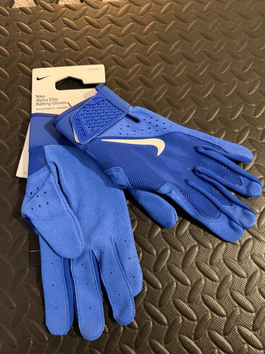 Guantes de béisbol Nike Alpha Elite de bateo para hombre azul real FD7868-434 TALLA XL