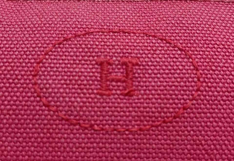 HERMES болид мешок хлопок холст розовый подлинный 0087 - Изображение 3 из 4