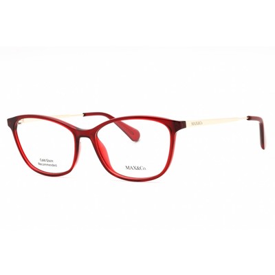 Max & Co. Women's Eyeglasses Shiny Bordeaux Cat Eye Shape 54mm Frame MO5083 069
