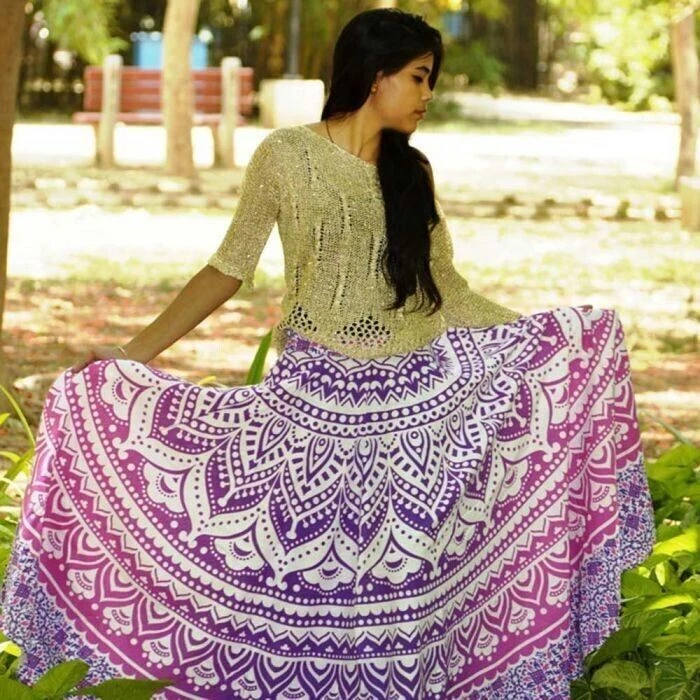 Ladies Women Long Maxi Pink Ombre Mandala Cotton Summer Skirt Indian Skater Boho
Opens in a new wind