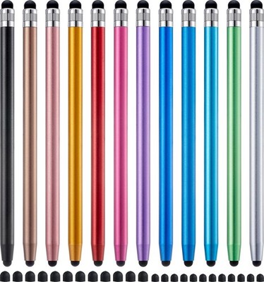 Stylus Pen for Touchscreen - 12Pcs 2-in-1, High Precision & Sensitivity, Fine