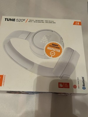 JBL Harman  Tune 520BT Bluetooth Wireless On-Ear Headphones White  NEW